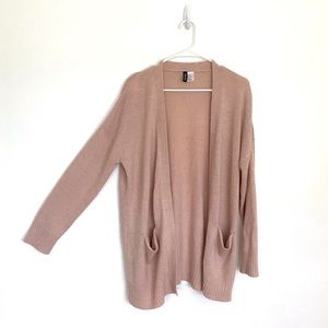 H&M Blush Cardigan With Pockets